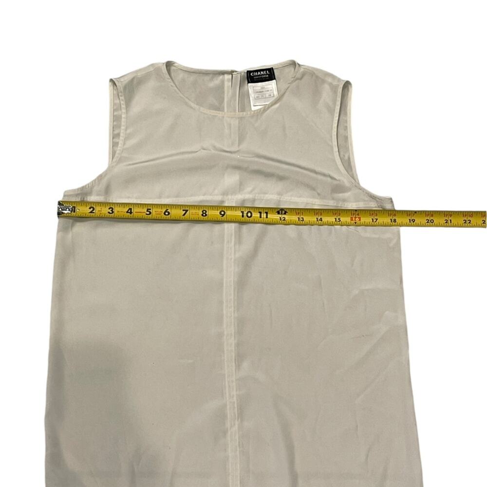 Chanel Uniform Womens Cream Sleeveless Blouse Top Size :38 - Picture 6 of 9